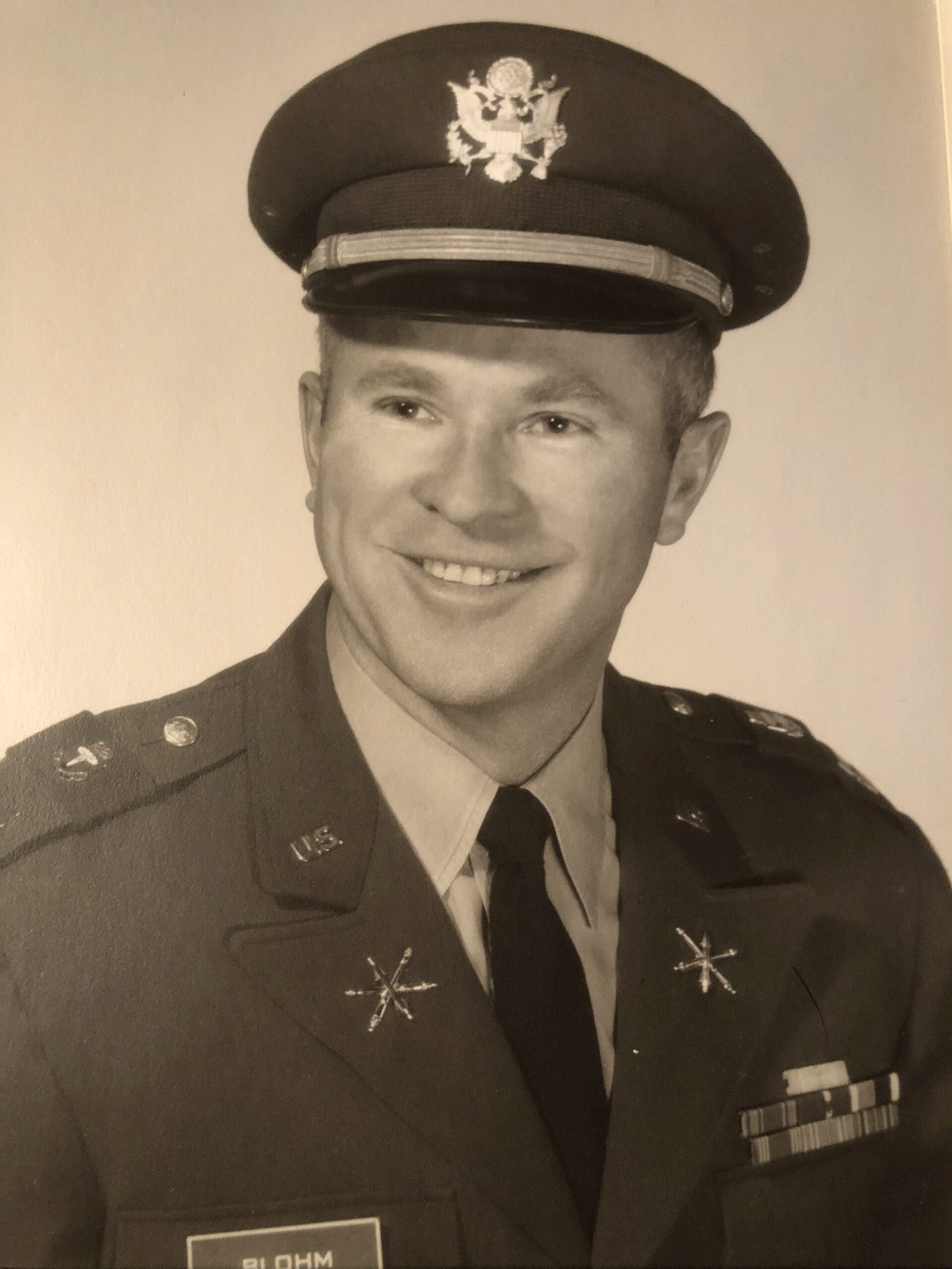 Portrait of a smiling military officer in uniform